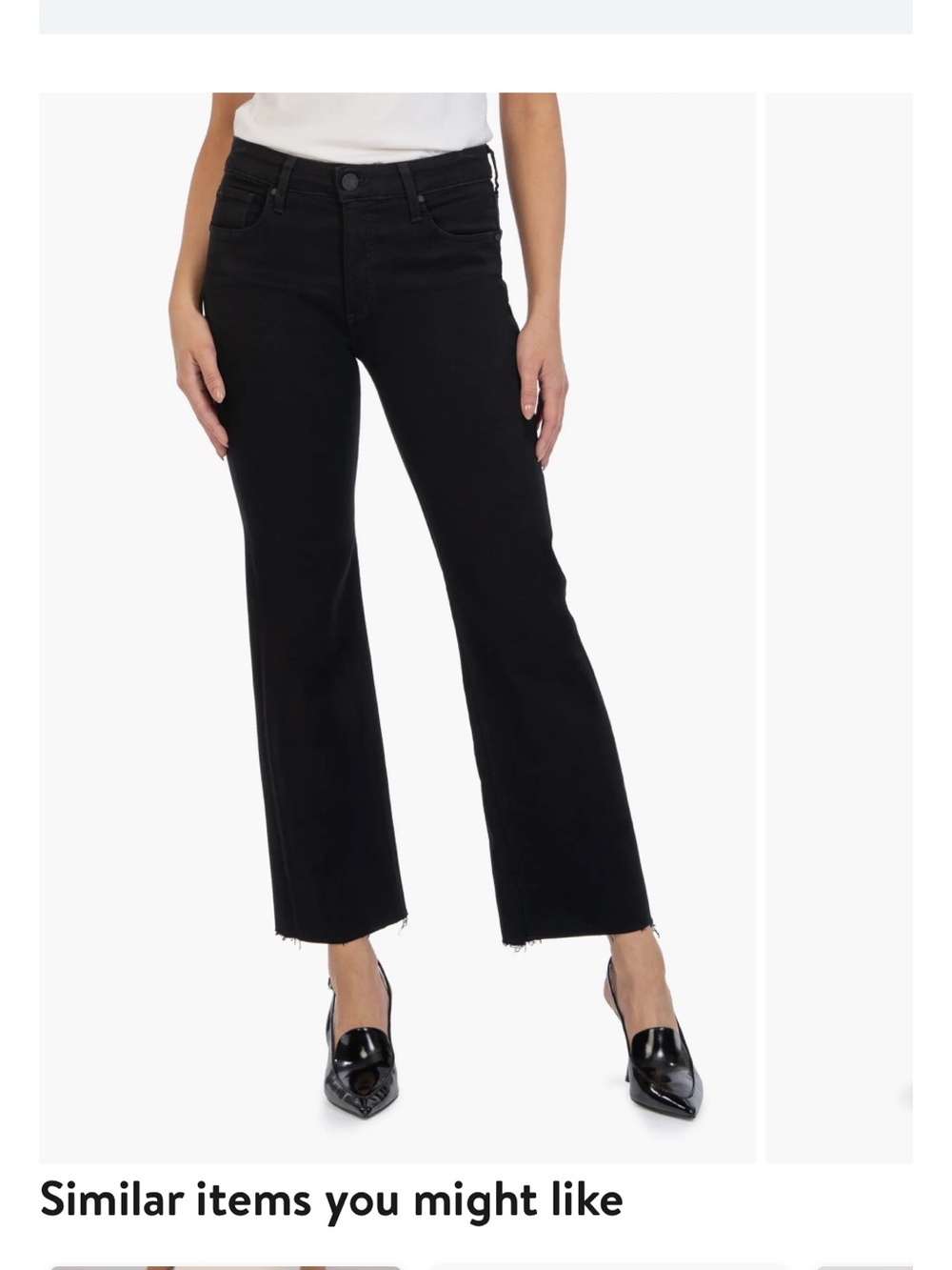 NWT Kut from the Kloth Kelsey High Rise Fab Ab Ankle Flare with Raw Hem Size 8 .